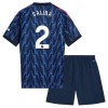 Camisola + Calções Arsenal Saliba 2 Criança Equipamento 2ª 2025-26